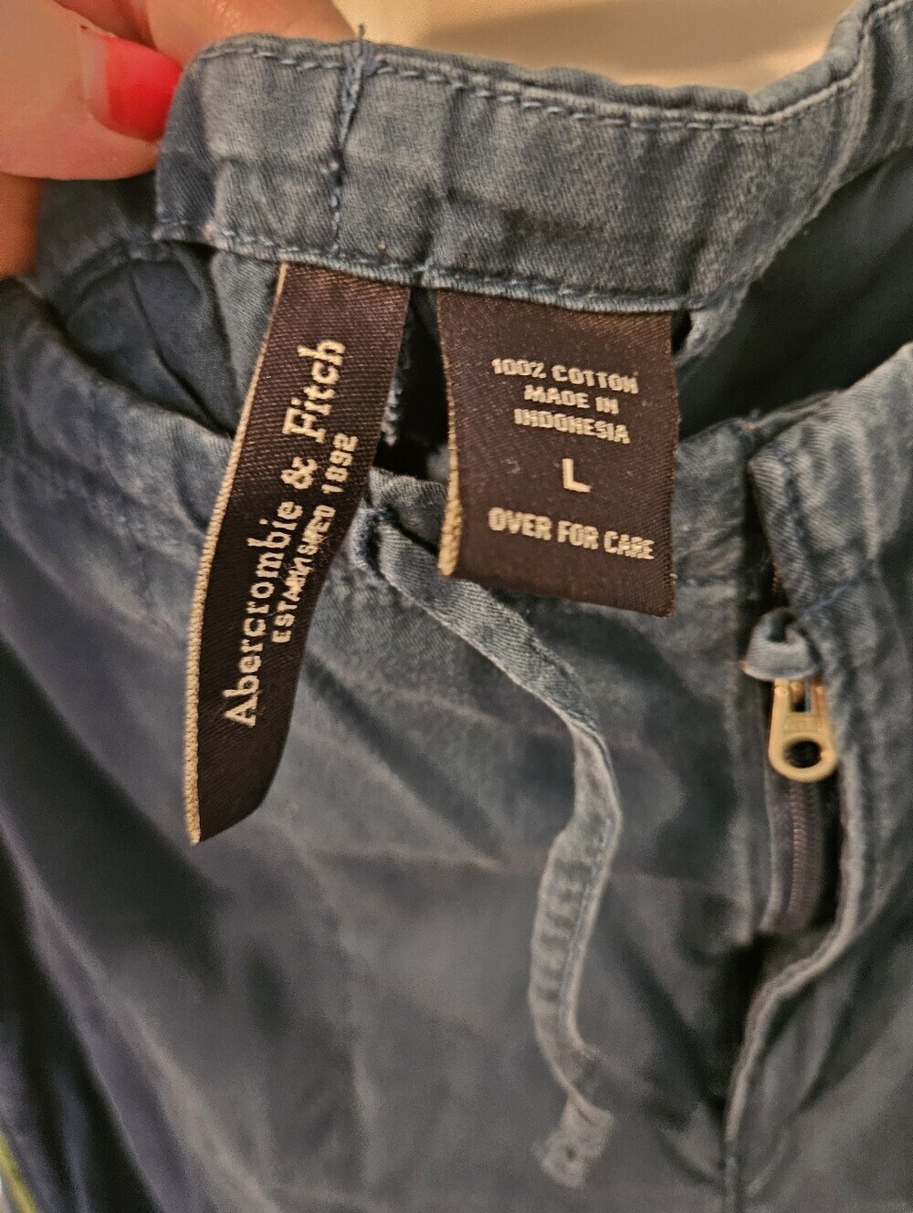Abercrombie Vintage Y2k Super Low Rise Drawstring Pants With Stripe - Picture 3 of 4